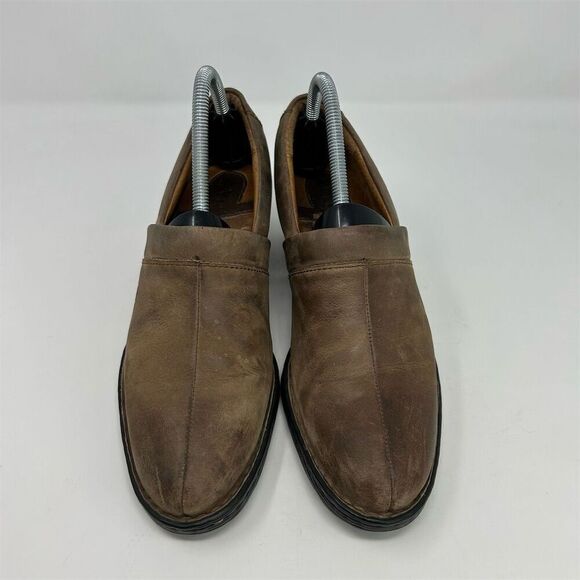 Born Women's Kinney Light Brown Leather Block Heel Mules Size 9 Casual Booties - Picture 4 of 13